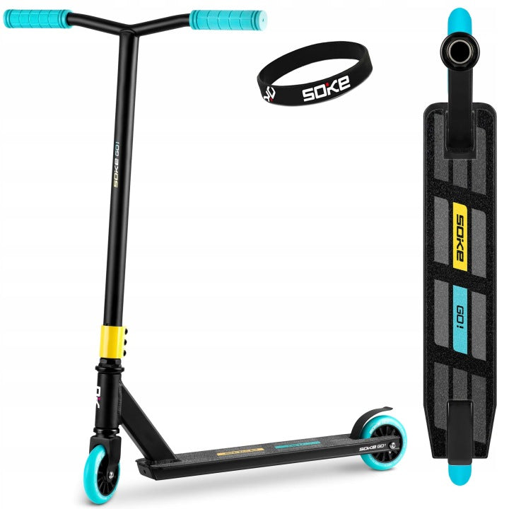 Black Soke GO! Trick Stunt Scooter, ABEC-9, 100 mm