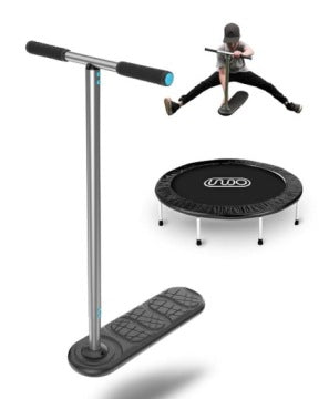 Indo Kickstart Classic Black Trampoline Scooter with GOZONE Bag