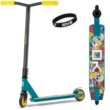 Blue Soke GO! Trick Stunt Scooter, ABEC-9, 100 mm