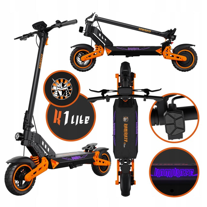 Kamikaze K1 Lite Electric Scooter, 800 W, 13.5 Ah, 48 V