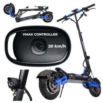 Techlife Q4 V2 Electric Scooter, Dual 1365 W, 75 km Range, VMAX Remote