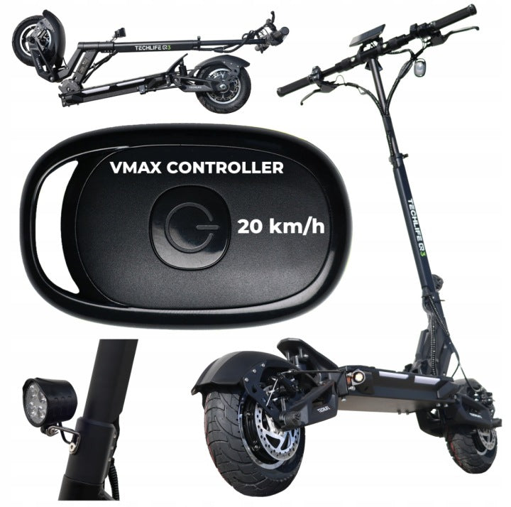 Techlife Q3 V2 2026 Electric Scooter, 1365 W, 16.5 Ah, VMAX Remote