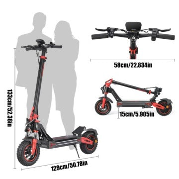 Twofish V4 Max Off-Road Electric Scooter, 1640 W, 52 V 23 Ah, 11-Inch Wheels