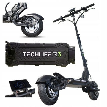 Techlife Q3 V2 2026 Electric Scooter, 1365 W, 16.5 Ah, VMAX Remote