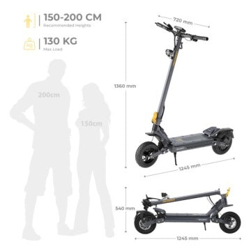 Ausom Gosoul 2 Electric Scooter, 1100 W, 13 Ah 48 V, NFC