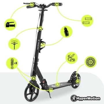 HyperMotion Skyline Black Aluminum Scooter
