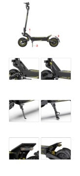 OOTD T10 Electric Scooter, 900 W, 45 km Range, 11-Inch Wheels
