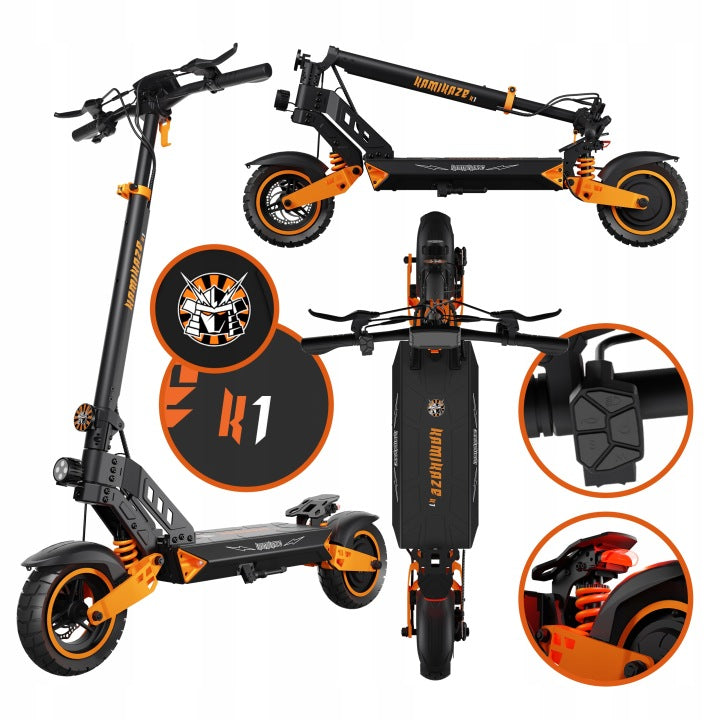 Kamikaze K1 2025 Electric Scooter, 1000 W Peak, 48 V, 15 Ah, 60 km Range