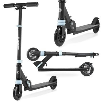 HyperMotion Wally Two-Wheel Kids' Scooter, Black and Blue