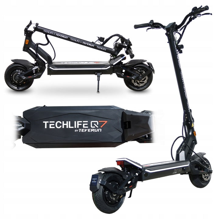 Techlife Q7 RSX V2 Electric Scooter, 3000 W, 30 Ah 52 V, 100 km Range