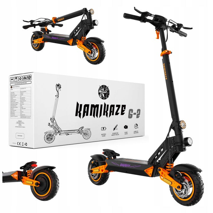 Kamikaze G2 Electric Scooter, 1200 W, 740 Wh, 60 km Range, Turn Signals